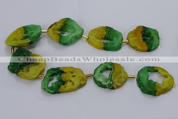 CNG2549 15.5 inches 30*40mm - 45*50mm freeform druzy agate beads