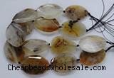 CNG2555 35*50mm - 40*55mm faceted freeform montana agate beads