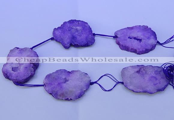 CNG2571 15.5 inches 45*50mm - 55*65mm freeform druzy agate beads