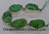 CNG2601 7.5 inches 25*35mm - 30*40mm freeform druzy agate beads