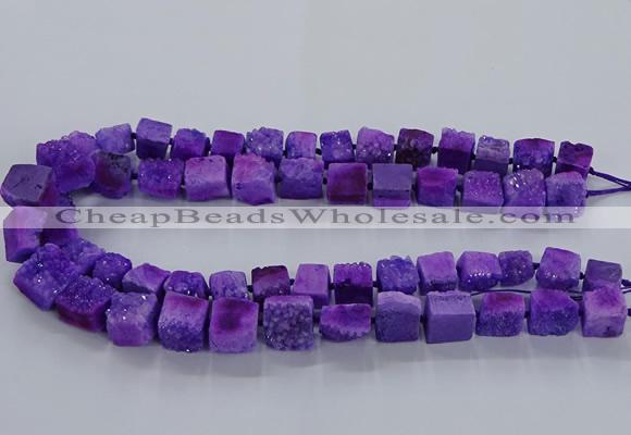 CNG2619 15.5 inches 10*12mm - 14*16mm nuggets druzy agate beads