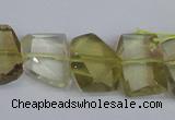 CNG2707 15.5 inches 13*18mm - 15*20mm freeform lemon quartz beads