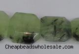 CNG2708 15.5 inches 20*20mm freeform green rutilated quartz beads