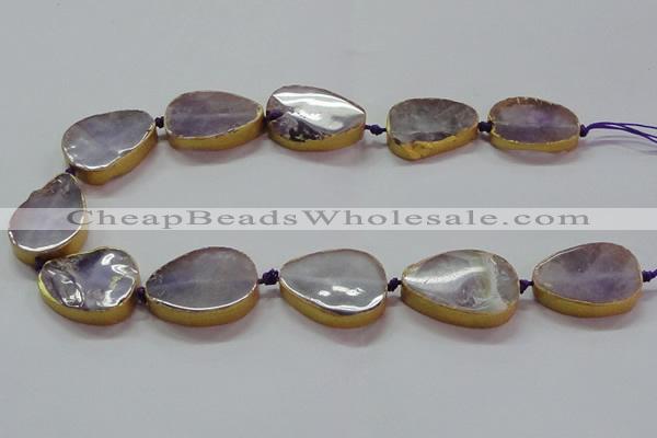 CNG2723 15.5 inches 18*28mm - 20*30mm freeform amethyst beads