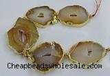 CNG2881 8 inches 40*50mm - 50*60mm freeform druzy agate beads