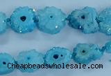 CNG2970 15.5 inches 8*10mm - 15*18mm freeform druzy agate beads