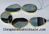 CNG3039 7.5 inches 35*45mm - 40*55mm freeform druzy agate beads