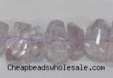 CNG308 15.5 inches 10*18mm faceted nuggets amethyst gemstone beads