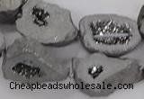 CNG3161 15.5 inches 13*18mm - 18*25mm freeform plated druzy agate beads