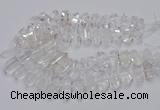 CNG3200 10*25mm - 12*45mm faceted nuggets white crystal beads