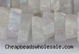 CNG3235 15.5 inches 20*25mm - 25*30mm nuggets plated white crystal beads