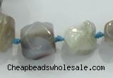 CNG333 15.5 inches 8*10mm - 18*22mm faceted nuggets agate beads