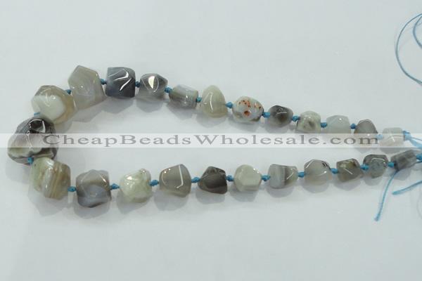 CNG333 15.5 inches 8*10mm - 18*22mm faceted nuggets agate beads