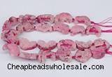 CNG3376 20*30mm - 30*45mm freeform plated druzy agate beads