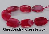 CNG3411 15.5 inches 38*50mm - 40*55mm faceted freeform agate beads