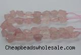 CNG3422 15.5 inches 15*20mm - 20*30mm nuggets rose quartz beads