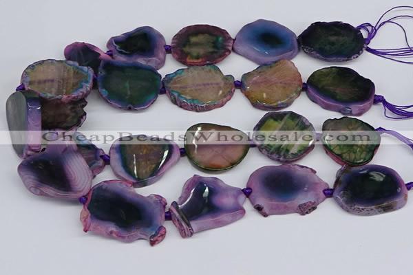 CNG3456 15.5 inches 20*30mm - 30*40mm freeform agate beads