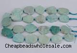 CNG3469 15.5 inches 20*25mm - 30*35mm freeform amazonite beads