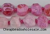 CNG3501 15.5 inches 12mm - 14mm faceted nuggets agate beads