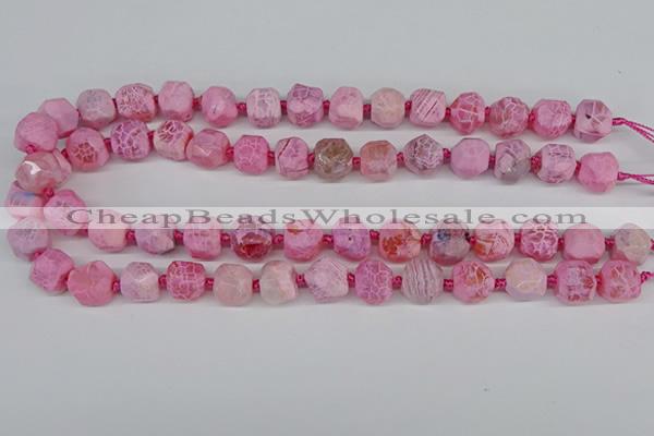 CNG3501 15.5 inches 12mm - 14mm faceted nuggets agate beads