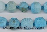 CNG3502 15.5 inches 12mm - 14mm faceted nuggets agate beads