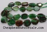 CNG3517 15.5 inches 20*25mm - 25*35mm freeform agate slab beads