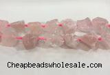 CNG3560 15.5 inches 18*20mm - 25*30mm nuggets rough rose quartz beads