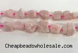 CNG3561 15.5 inches 18*20mm - 25*30mm nuggets rough rose quartz beads