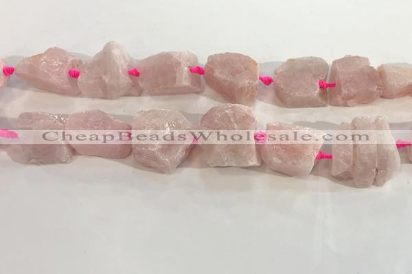 CNG3561 15.5 inches 18*20mm - 25*30mm nuggets rough rose quartz beads