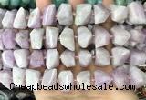 CNG3603 15.5 inches 13*20mm - 15*24mm faceted nuggets kunzite beads