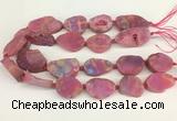 CNG3621 20*35mm - 30*45mm freeform plated druzy agate beads