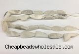 CNG3625 15.5 inches 12*35mm teardrop druzy agate beads