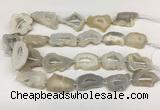 CNG3635 15.5 inches 22*30mm - 30*40mm freeform druzy agate beads