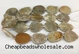 CNG3654 15.5 inches 25*32mm - 28*38mm freeform druzy agate beads