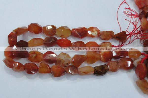 CNG392 15.5 inches 18*20mm – 22*25mm faceted nuggets agate beads