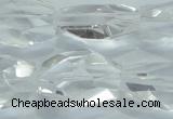 CNG403 15.5 inches 18*30mm faceted nuggets white crystal beads