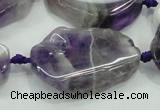 CNG453 15.5 inches 20*25mm - 25*40mm nuggets amethyst gemstone beads