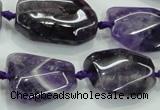 CNG466 15.5 inches 15*20mm - 20*35mm nuggets amethyst beads