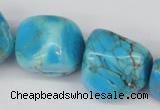 CNG48 15.5 inches 20*25mm nuggets dyed turquoise gemstone beads