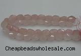 CNG5003 15.5 inches 12*16mm - 15*20mm faceted nuggets rose quartz beads