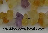 CNG5014 15.5 inches 6*10mm - 13*18mm nuggets amethyst & citrine beads