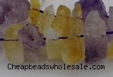 CNG5015 15.5 inches 12*18mm - 15*25mm nuggets amethyst & citrine beads