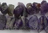 CNG5032 15.5 inches 8*25mm - 12*40mm nuggets amethyst beads