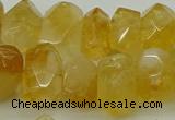 CNG5048 15.5 inches 12*16mm - 13*18mm faceted nuggets citrine beads