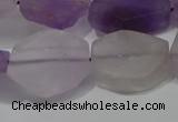 CNG5117 15.5 inches 14*20mm - 18*25mm freeform matte amethyst beads