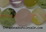 CNG5137 15.5 inches 15*18mm - 15*20mm faceted freeform mixed quartz beads