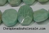 CNG5140 15.5 inches 15*18mm - 15*20mm faceted freeform amazonite beads