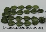 CNG5166 15.5 inches 16*22mm - 30*35mm freeform green lace gemstone beads