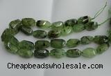 CNG5203 13*18mm - 15*25mm faceted nuggets green rutilated quartz beads