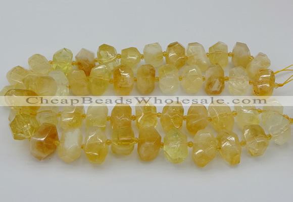 CNG5219 15.5 inches 12*16mm - 15*20mm faceted nuggets citrine beads